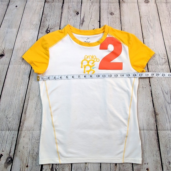 Nike Dri Fit Orange Yellow Short Sleeve Tee - Picture 3 of 8